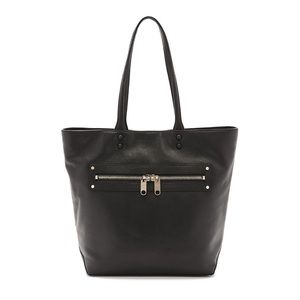 Milly black leather Riley tote